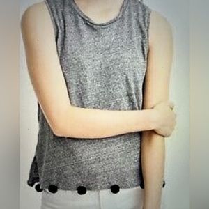 J.CREW gray linen top